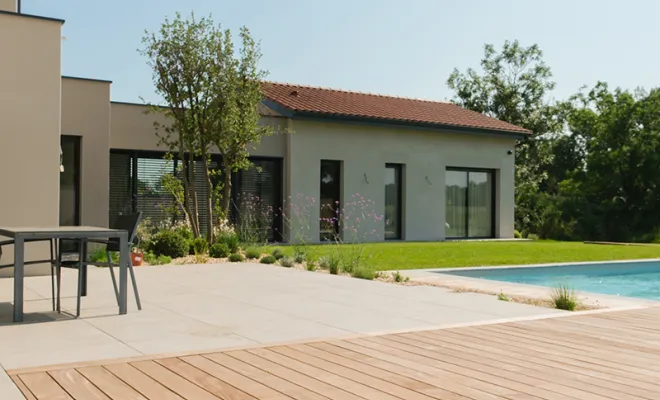 Création de terrasse, Sainte-Foy-lès-Lyon, PERRIN Paysage