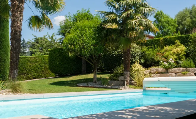 Création de plage de piscine, Sainte-Foy-lès-Lyon, PERRIN Paysage