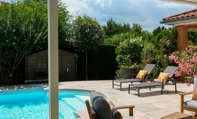 Création de terrasse, Sainte-Foy-lès-Lyon, PERRIN Paysage