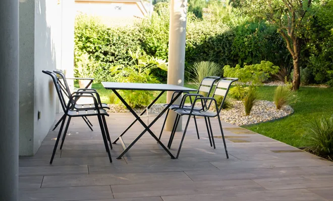 Création de terrasse, Sainte-Foy-lès-Lyon, PERRIN Paysage