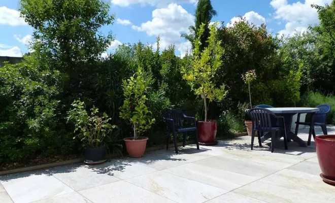 Création de terrasse, Sainte-Foy-lès-Lyon, PERRIN Paysage