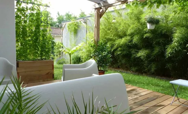 Création de terrasse, Sainte-Foy-lès-Lyon, PERRIN Paysage