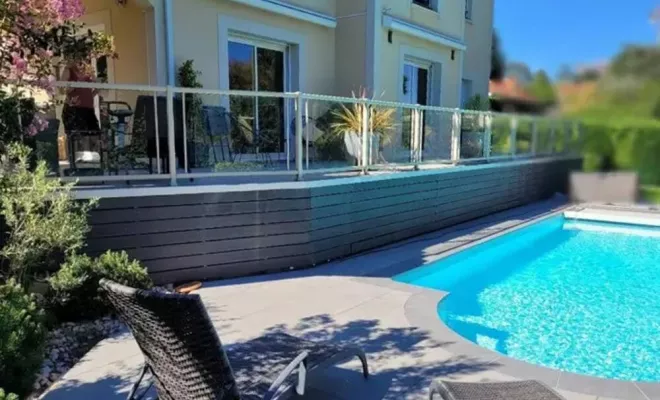 Création de plage de piscine, Sainte-Foy-lès-Lyon, PERRIN Paysage