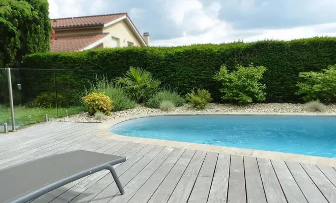 Création de plage de piscine, Sainte-Foy-lès-Lyon, PERRIN Paysage