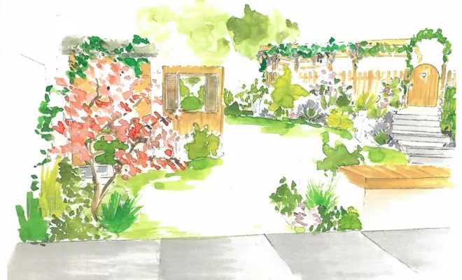 Réalisation de croquis d'ambiance, Sainte-Foy-lès-Lyon, PERRIN Paysage