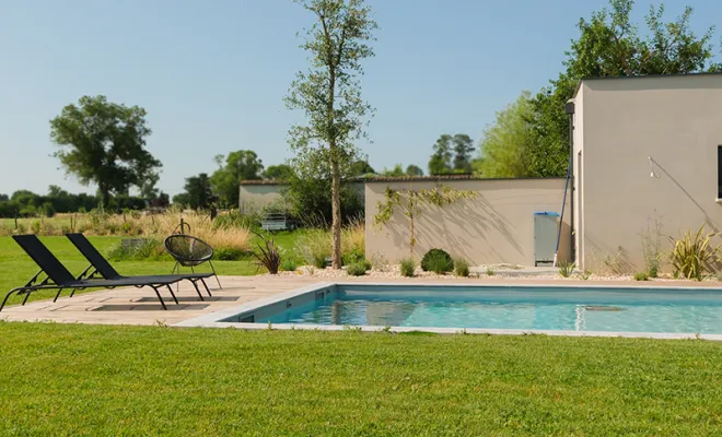 Création de plage de piscine, Sainte-Foy-lès-Lyon, PERRIN Paysage